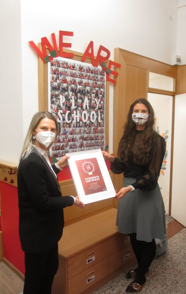 Playschool - Englische Spielschule Linz erhält Hygienista Zertifikat